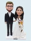 Personalized Wedding Bobblehead Bride Holding A Pet