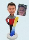 Personalized Snowboarder Bobblehead For Boy