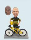 Custom bobbleheads Male Cyclists with Bicycle Bike