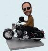 Personalized Bobbleheads Ridding Motorbike Bobbleheads