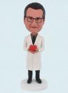 Custom Bobbleheads Doctor Holding A Heart