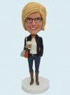 Custom Bobblehead Fashional Girl With Shopping Bag For Mother/Girlfriend