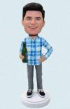 Custom Bobbleheads Personalized Bobblehead Drinking Beer