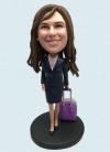 Personalized Business Trip Lady Bobbleheads