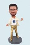create your custom wedding cake toppers from photo Custom Male Singer Bobblehead with Microphone – Personalized Performer Figure create custom bobbleheads figurines from photo