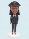 Personalized Bobblehead Female Pilot