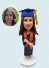 Personalized Graduation Bobblehead – Custom Figurine in Graduation Gown