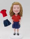Custom bobblehead doll for school girl