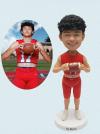 Custom football player Bobblehead team gifts sculpted from your photo