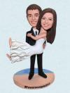 Custom Bobblehead Wedding Cake Toppers- Hold Bride Up