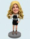 Custom Diner Waitress Bobblehead