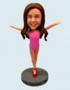 Personalized bobblehead gymnast