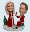 Personalized Wedding Bobblehead Christmas Theme