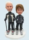 Custom Skiing couple bobbleheads