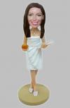 Custom Bobblehead Fashional Lady With Books