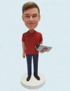 Custom Bobbleheads Personalized Bobblehead Holding Laptop