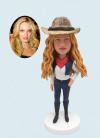 Custom bobblehead for Cowgirl Cowboy Girl