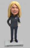 Custom Female Bobblehead Holding A Cup Of Coffee