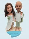 Custom Bobbleheads Beach Wedding Couple