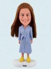 Custom Female Bobblehead In Bathrobe
