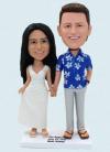 Personalized Anniversary Bobblehead Hawaii Style