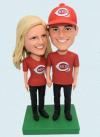Couple Bobbleheads Figurines Gifts For Baseball Fans Anniversary
