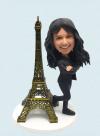 Custom Bobblehead With Eiffel Tower