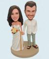 Custom Wedding Bobbleheads Beach Style
