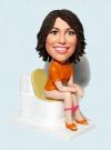 Create Lady on toilet bobblehead