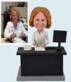 Custom Bobblehead Gift For Female Business/Teacher Sitting At Office Desk