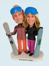 Snowboard wedding bobbleheads