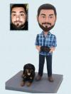 Custom bobblehead camera guy with dog
