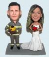Custom Firefighter Wedding Bobblehead
