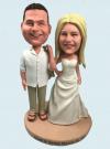 Custom Wedding Bobbleheads Beach Casual Wedding