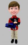 Custom Bobbleheads For Little Boy Playing With Car