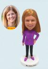 Custom Female Bobblehead – Personalized Figurine for Casual Style