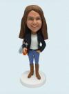 Custom Bobblehead Fashional Girl With Shopping Bag Gift For Mother/Girlfriend Custom Bobblehead Fashional Girl With Shopping Bag Gift For Mother/Girlfriend