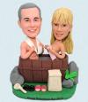 Custom Bathing Couple Anniversary Bobbleheads