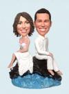 Custom Wedding Bobblehead Rock and Sea
