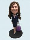 Fashional lady custom bobbleheads