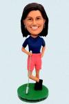 Create Bobblehead Female Golf Player
