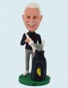 Personalized Bobbleheads Golfer Holding Trophy