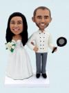 Custom Chef wedding bobbleheads
