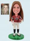 Custom Bobblehead Personalized Bobbleheads Female Football Player