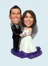 Custom Wedding Bobbleheads Double Purple heart